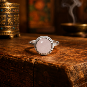Adjustable 925 Silver Rose Quartz Ring – Natural Healing Love Stone
